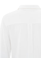 Long Sleeve V-Neck Top - White - Domino Style