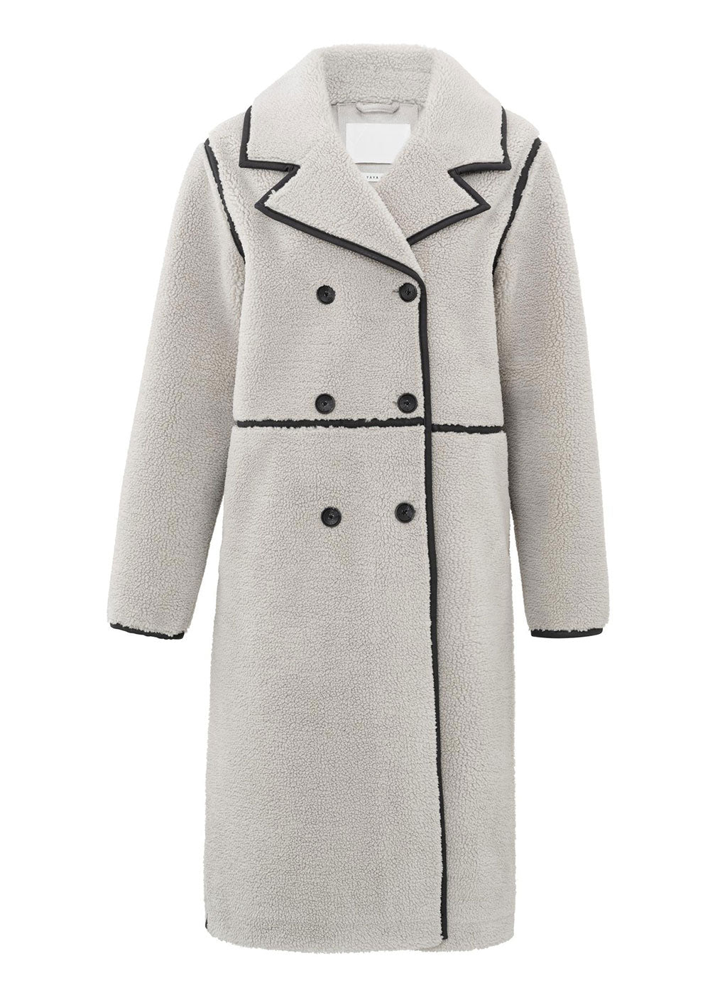 Long Teddy Coat - Domino Style