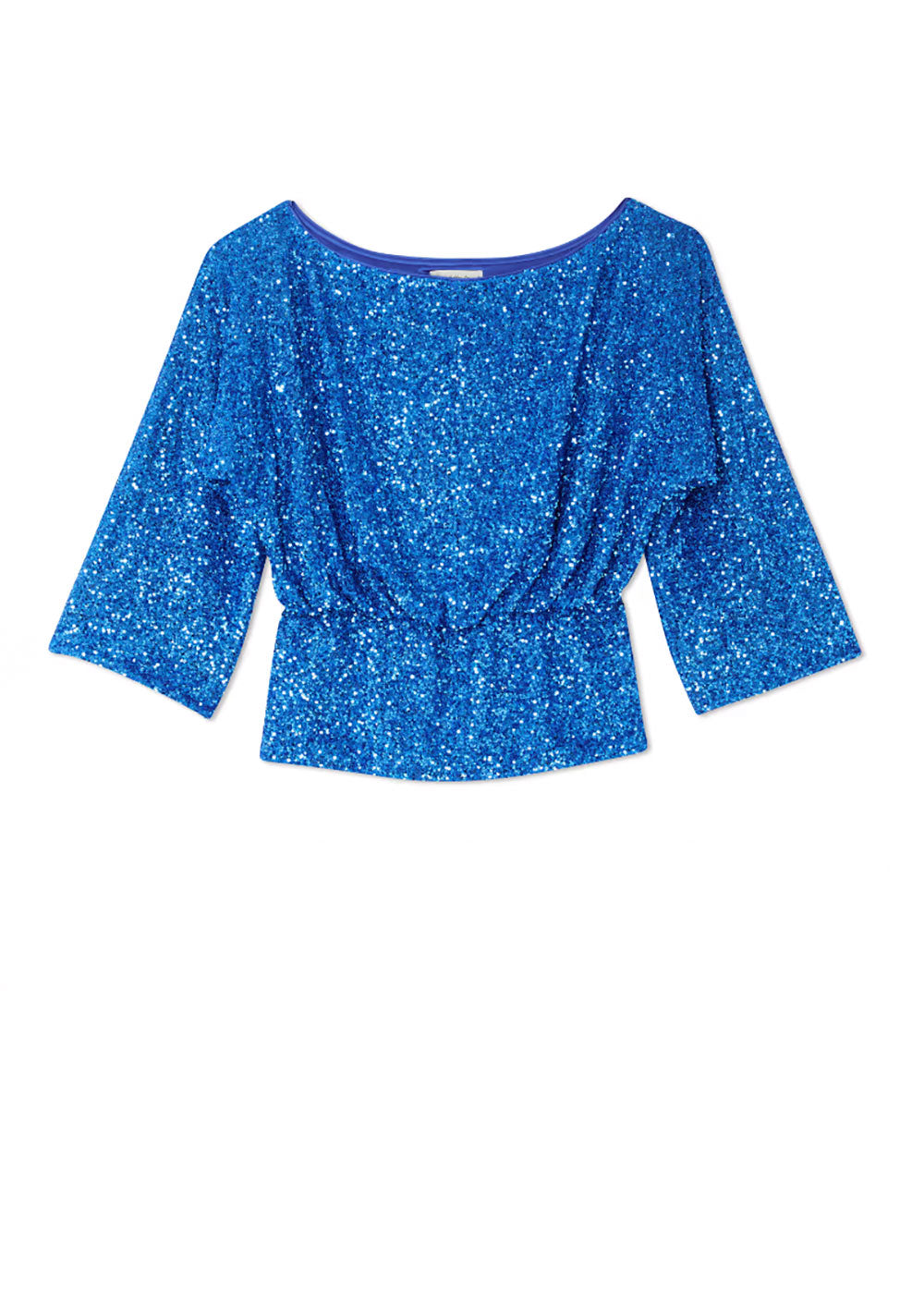 Blue Sequin Tilly Top - Domino Style