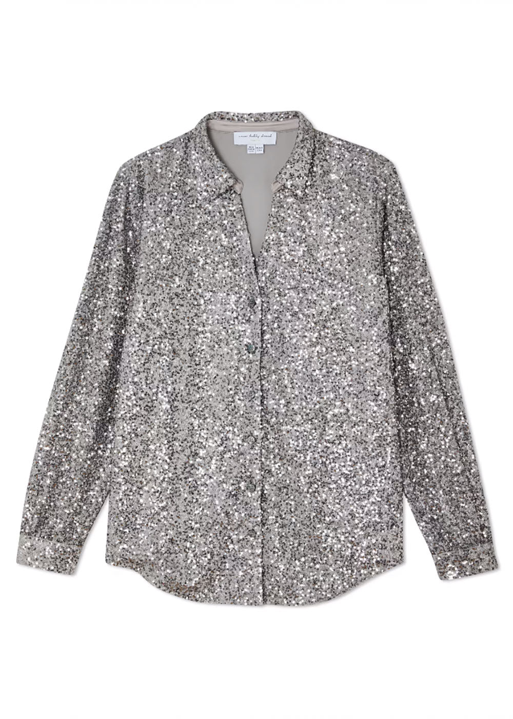 Gunmetal Sequin Miley Shirt - Domino Style