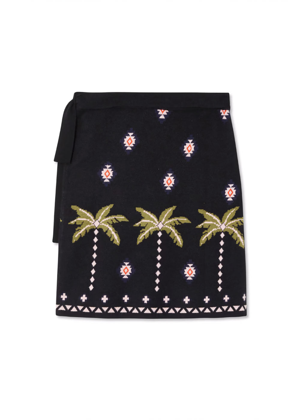 Midnight Havana Mini Wrap Skirt - Domino Style