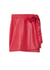 Deep Red Vegan Leather Mini Jaspre Skirt