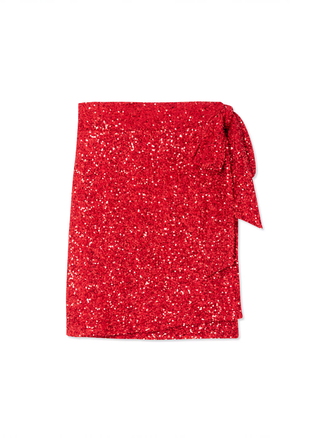 Red Sequin Mini Jaspre Skirt - Domino Style