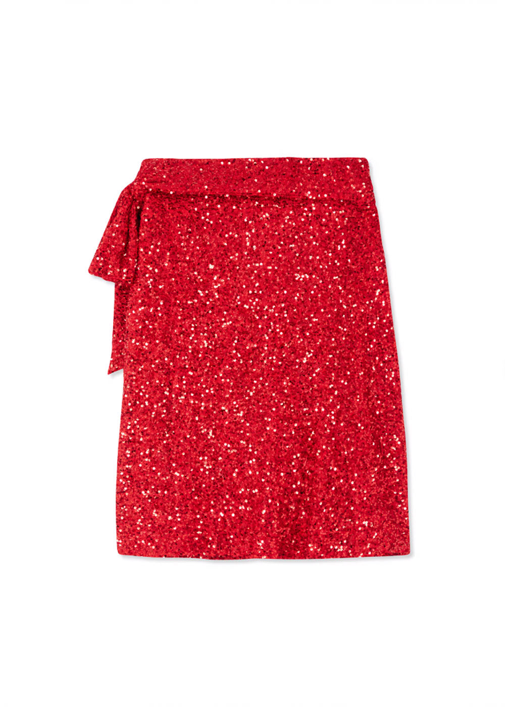 Red Sequin Mini Jaspre Skirt - Domino Style