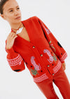 Red Solstice Knit Cardigan