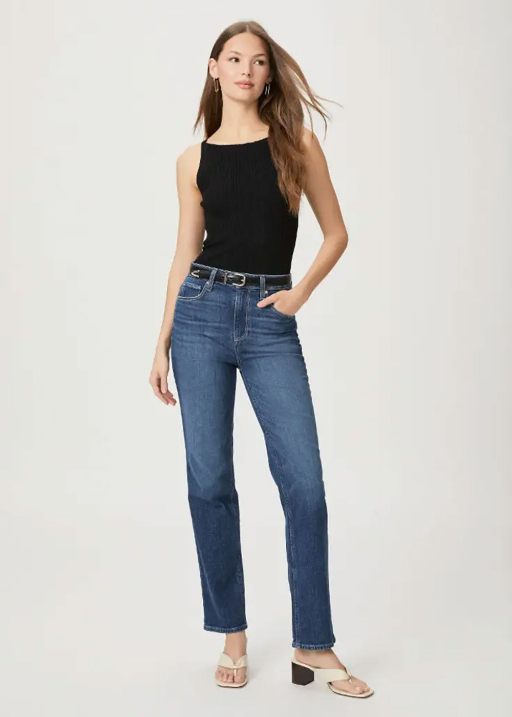 PAIGE Anabelle Slim Jeans-Domino Destructed shops Blue Size 26