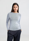 Ribbed Top - Sky Grey