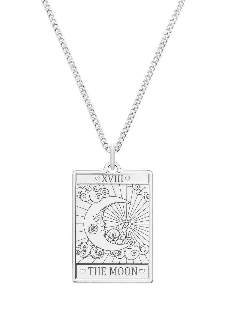 The Moon Tarot Necklace - Large - Domino Style