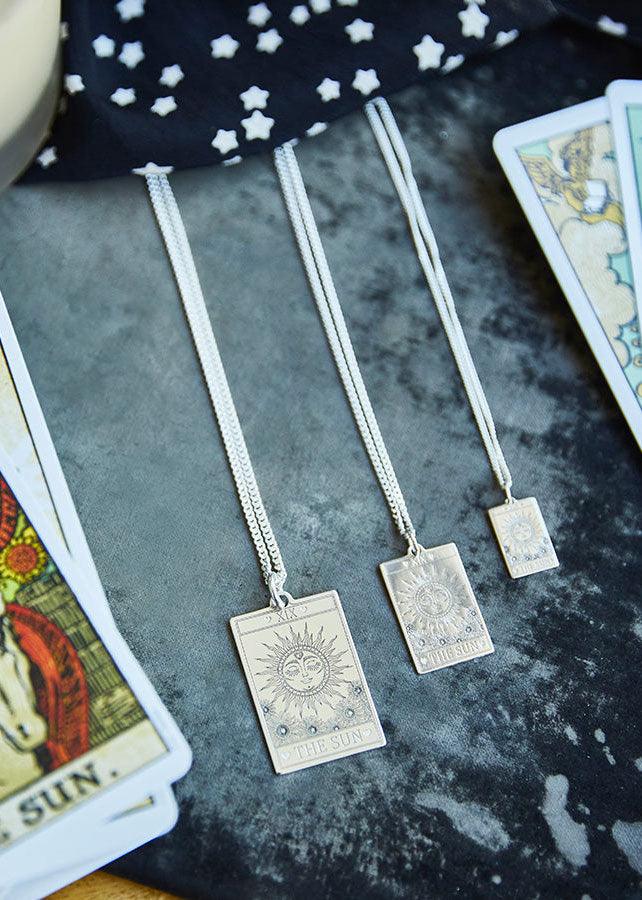 The Sun Tarot Necklace - Large - Domino Style