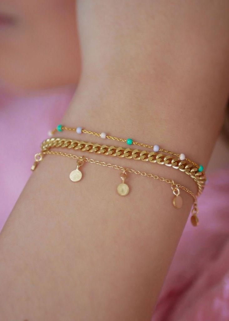 Raindrops Bracelet - Gold - Domino Style