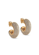 Sparkling Luna Hoop Earrings - Domino Style