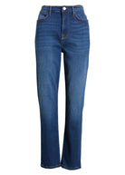 Le Super High Waist Straight Leg Jeans - Domino Style