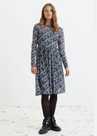 Lydia Dress - Flower Print - Domino Style