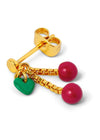 Cherry Earring - Gold - Domino Style