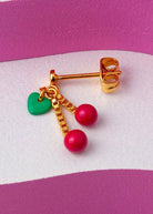 Cherry Earring - Gold - Domino Style