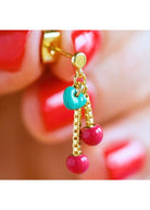 Cherry Earring - Gold - Domino Style