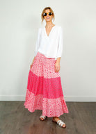 Erin Skirt - Pink Poppy - Domino Style