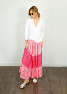 Erin Skirt - Pink Poppy - Domino Style