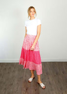 Erin Skirt - Pink Poppy - Domino Style