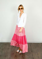 Erin Skirt - Pink Poppy - Domino Style