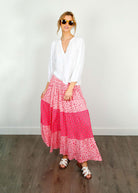 Erin Skirt - Pink Poppy - Domino Style